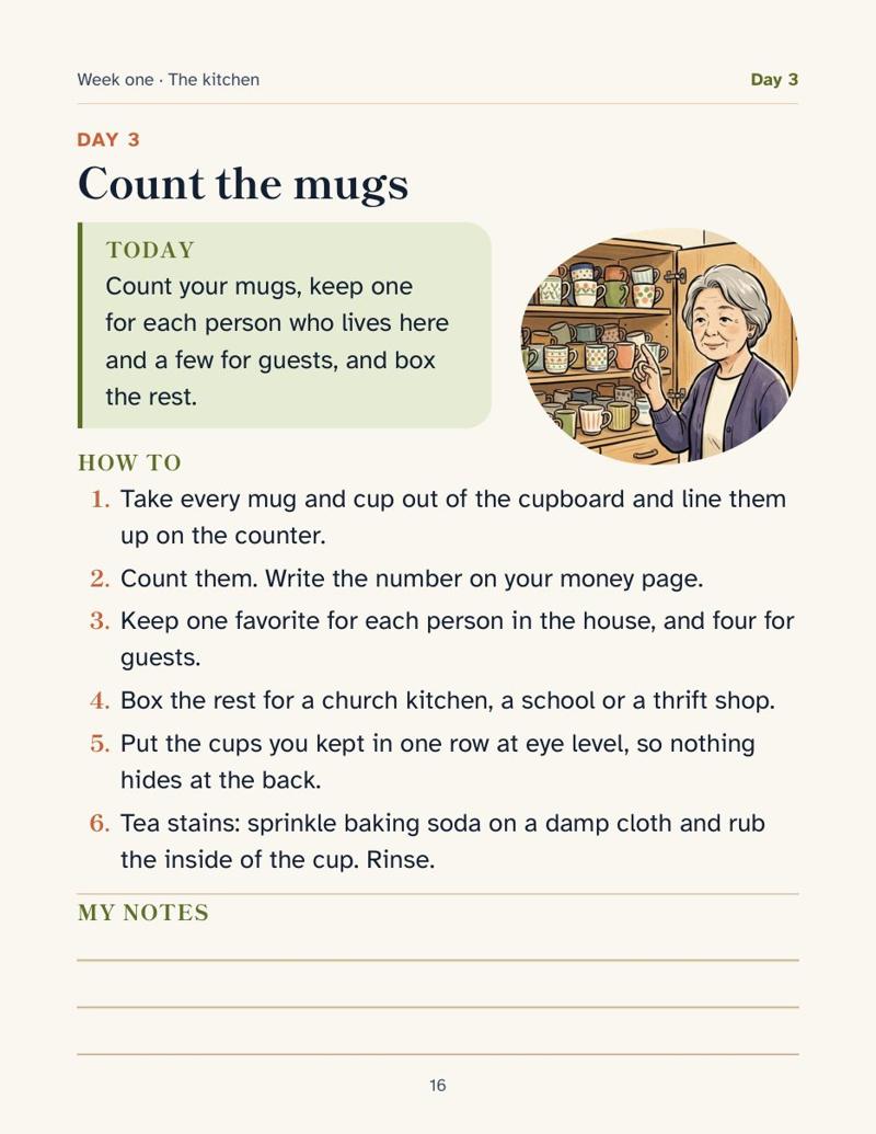 Day 3, count the mugs, left page